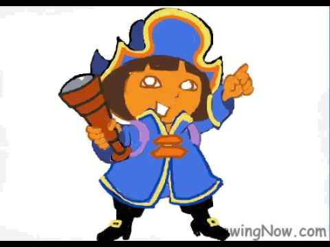 Drawing Cartoon Dora How to Draw Dora the Pirate Youtube