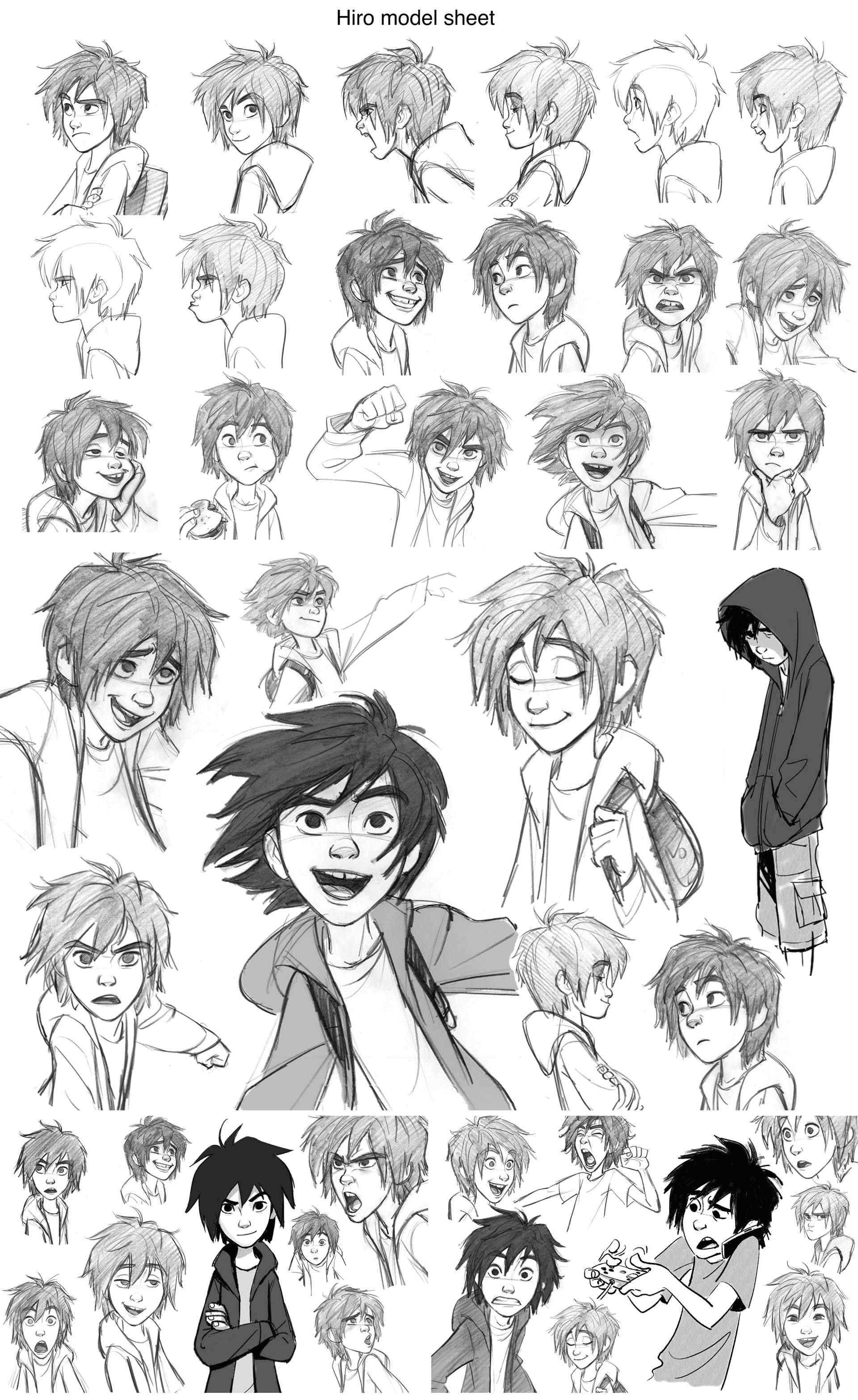 Drawing Cartoon Expressions Hiro by Jin Kim Big Hero 6 Disney Facialexpressions Anime In