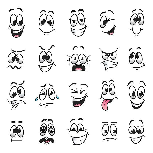 Drawing Cartoon Eye Expressions Royalty Free Cartoon Human Face Eye Clip Art Vector Images