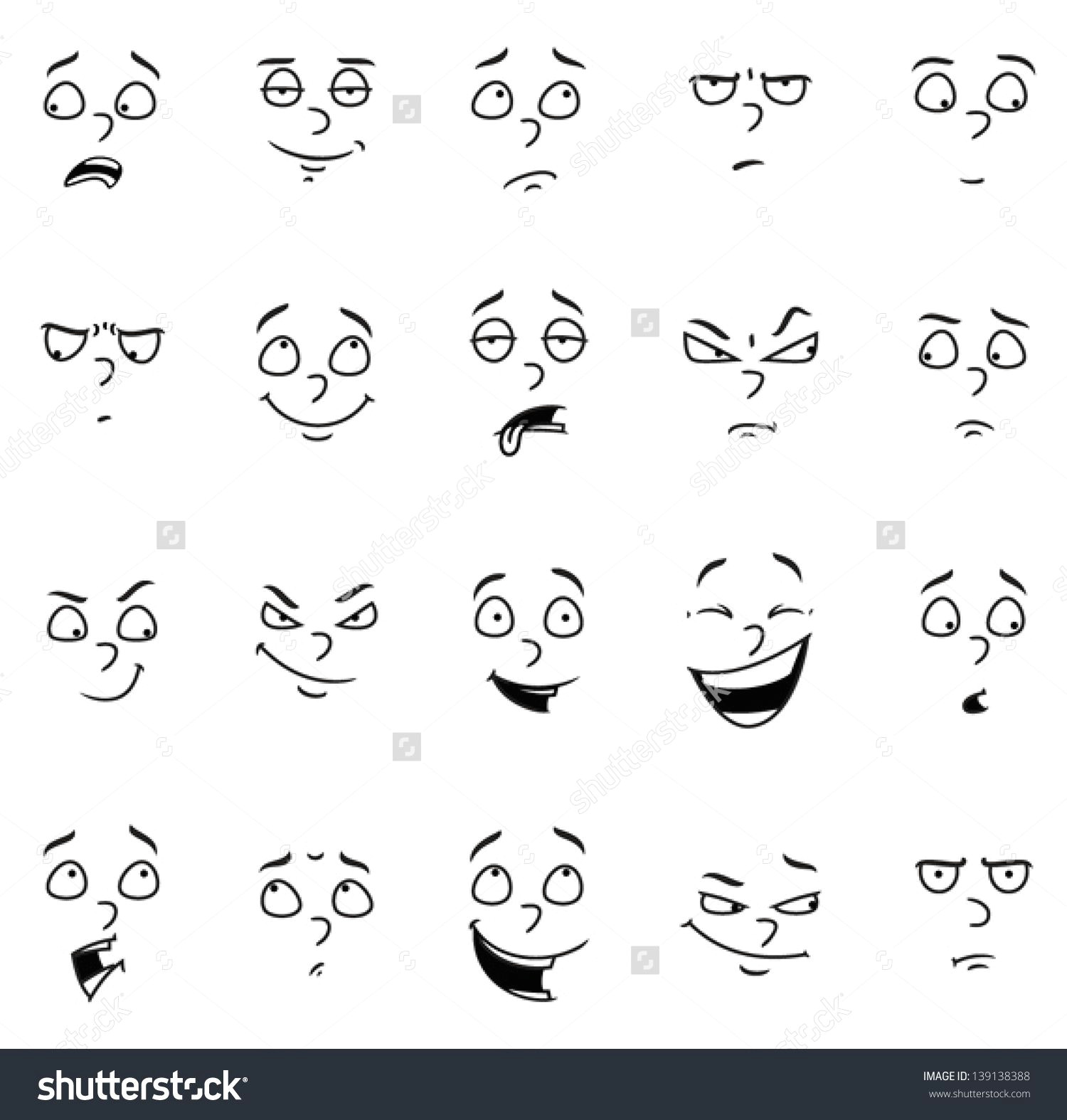 Drawing Cartoon Eye Expressions Simple Woman Cartoon Facial Expressions Buscar Con Google Art