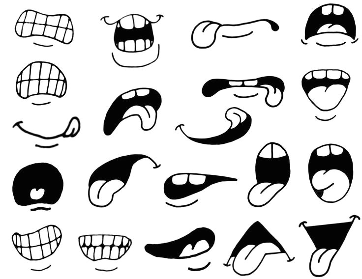 Drawing Cartoon Eyes Easy Cartoon Eyes and Mouth Clipart