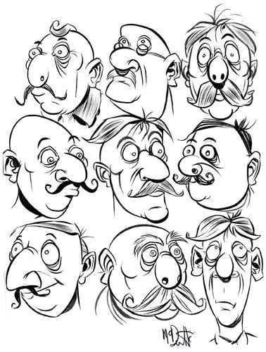 Drawing Cartoon Facial Expressions Cartoon Faces 2 Medium by Cartoons and Illustrations by Jim