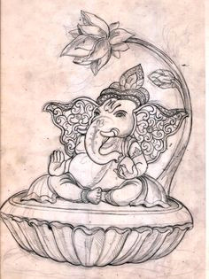 Drawing Cartoon Ganesh 258 Best Ganesh Art Images Ganesha Art Baby Ganesha Buddha