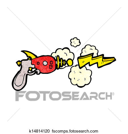 Drawing Cartoon Guns Clipart Of Ray Gun Cartoon K14814120 Search Clip Art Illustration