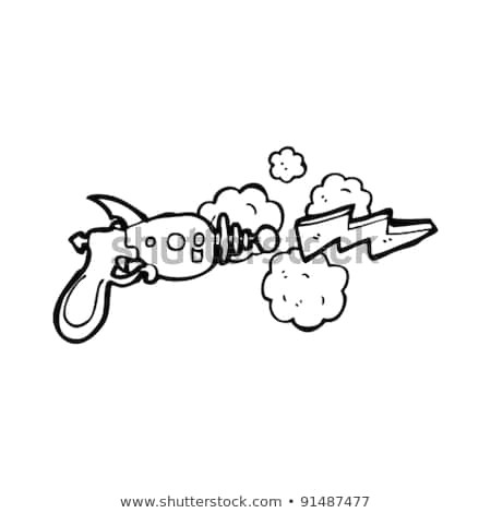 Drawing Cartoon Guns Ray Gun Shooting Lightning Bolt Cartoon Stock Vector Royalty Free