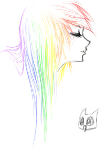 Drawing Cartoon Hair In Illustrator Sketch Rainbow Emo by Ai Lilith Deviantart Com On Deviantart