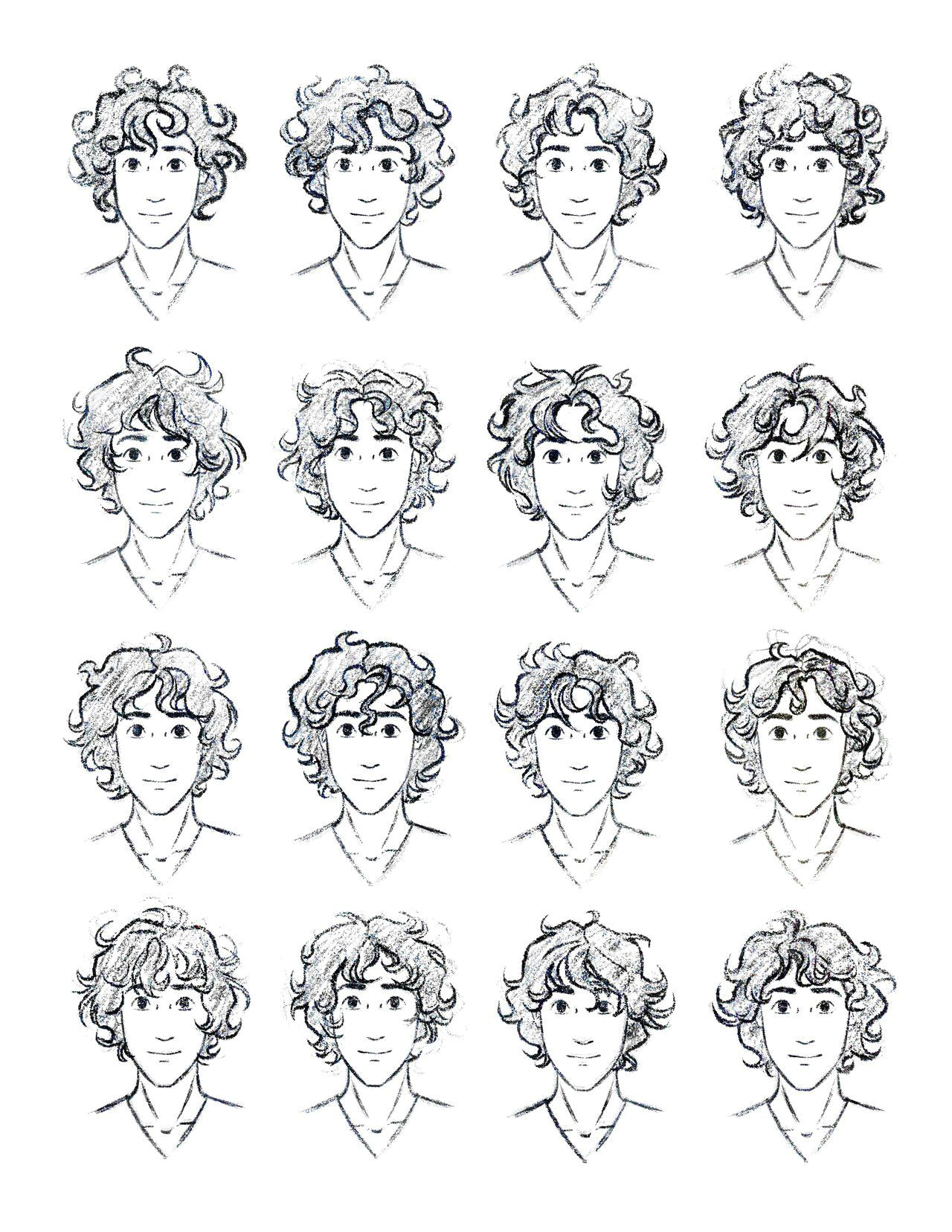 Drawing Cartoon Hairstyles Curly Hair Reference for Guys totally Need This Drawing