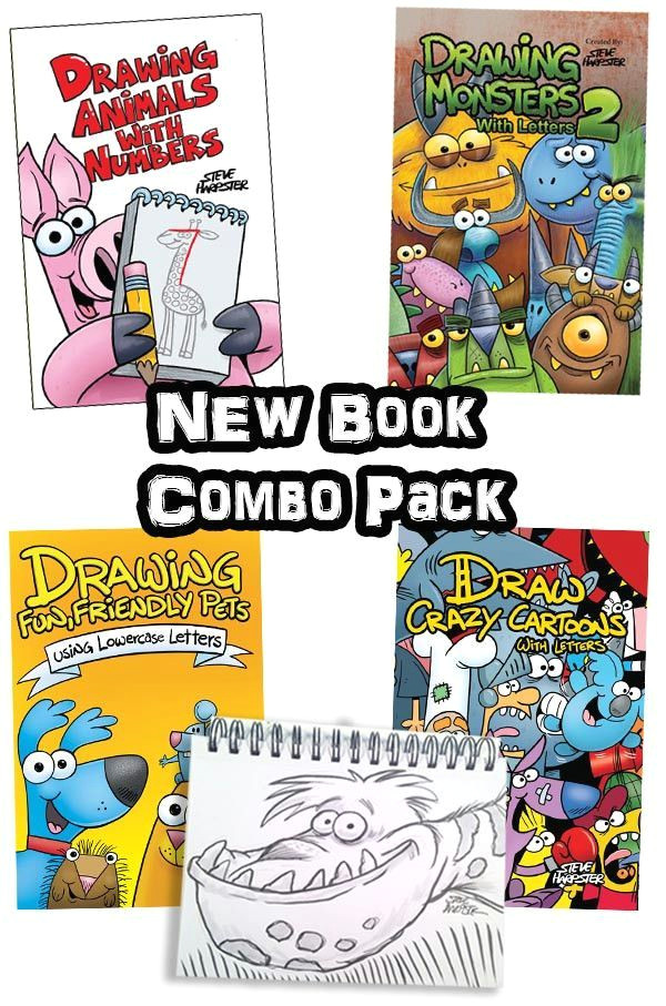 Drawing Cartoon Letters New Book Combo Pack Harptoons Drawings Books Animal Drawings