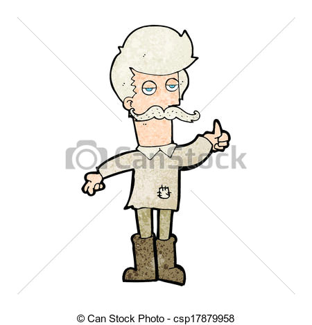 Drawing Cartoon Old Man Cartoon Old Man In Poor Clothes