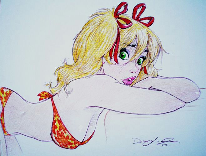 Drawing Cartoon Pin Ups Dean Yeagle A Pin Up Girls Mandy Cute Comic Dean Sexy Cartoons