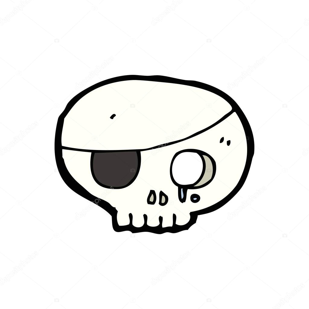 Drawing Cartoon Skulls Weinen Pirate Skull Cartoon Stockvektor A C Lineartestpilot 13571050