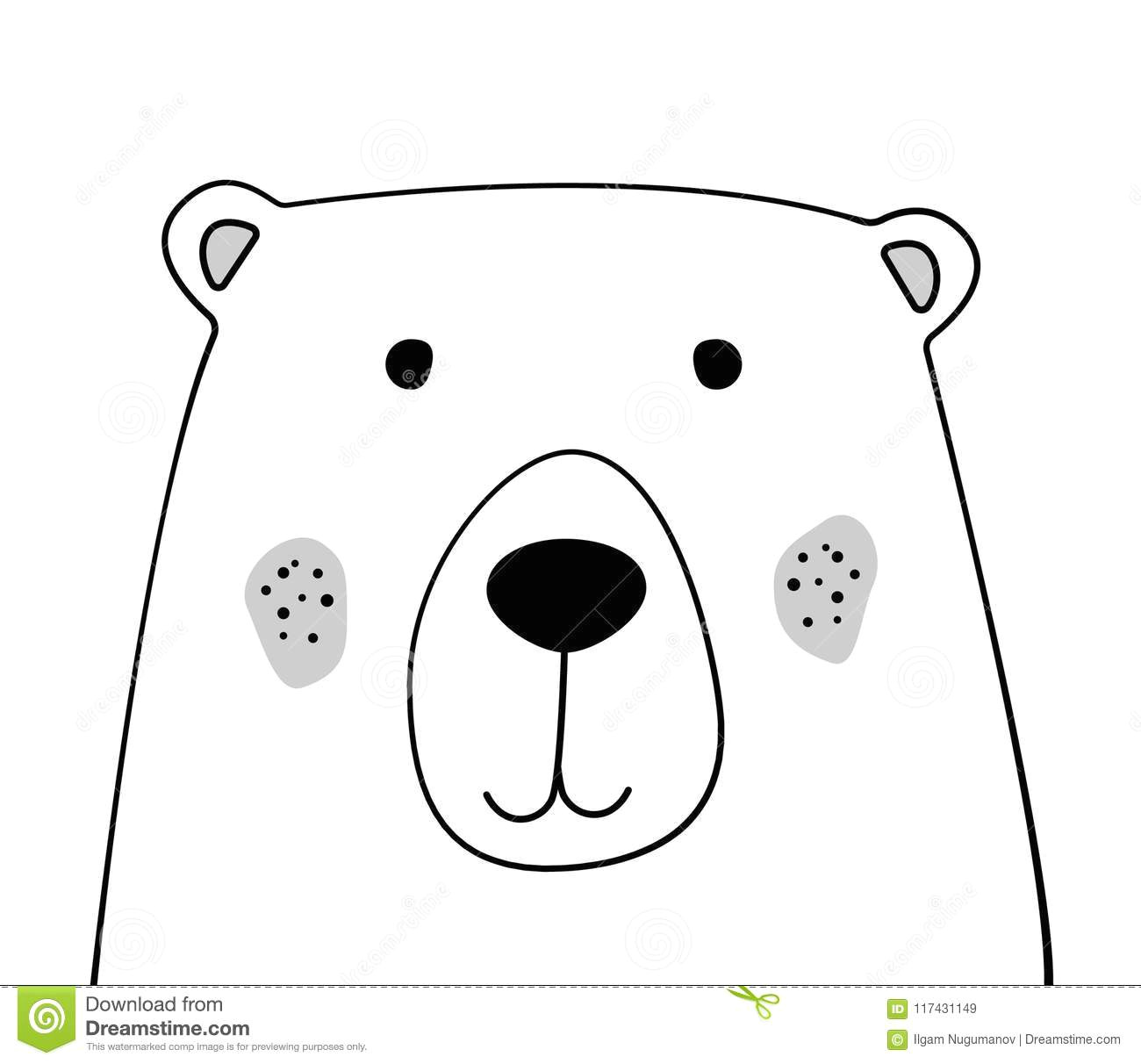 Drawing Cartoon Teddy Bear Doodle Sketch Bear Illustration Cartoon Teddy Bear Wild Animal