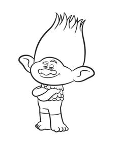 Drawing Cartoon Trolls Trolls Coloring Pages and Printable Activity Sheets Trolls B Day