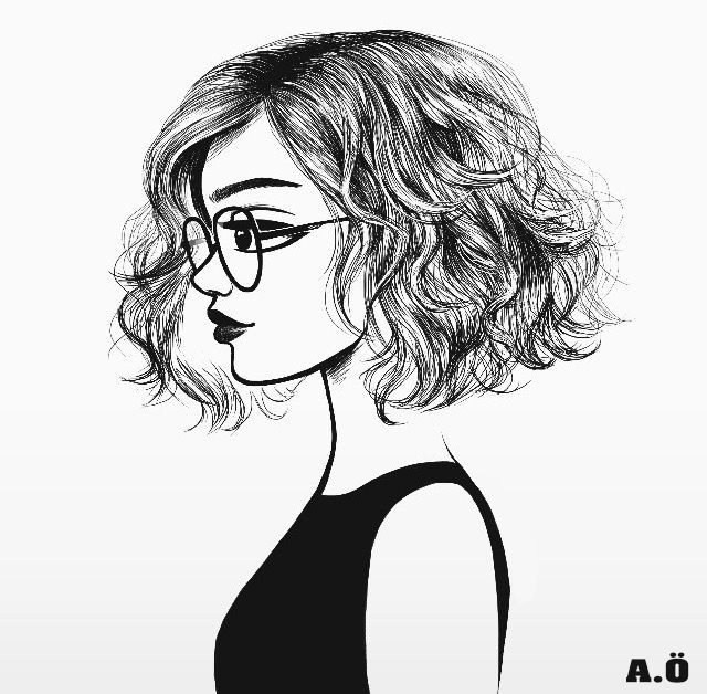 Drawing Cartoon Wala Love How Short and Wavy Her Hair is Art Pinterest Drawings