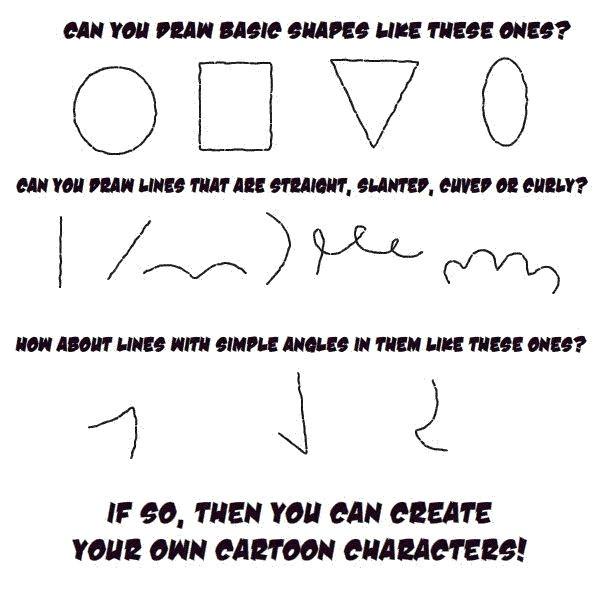 Drawing Cartoon with Shapes Drawing Cartoon Faces with Simple Shapes