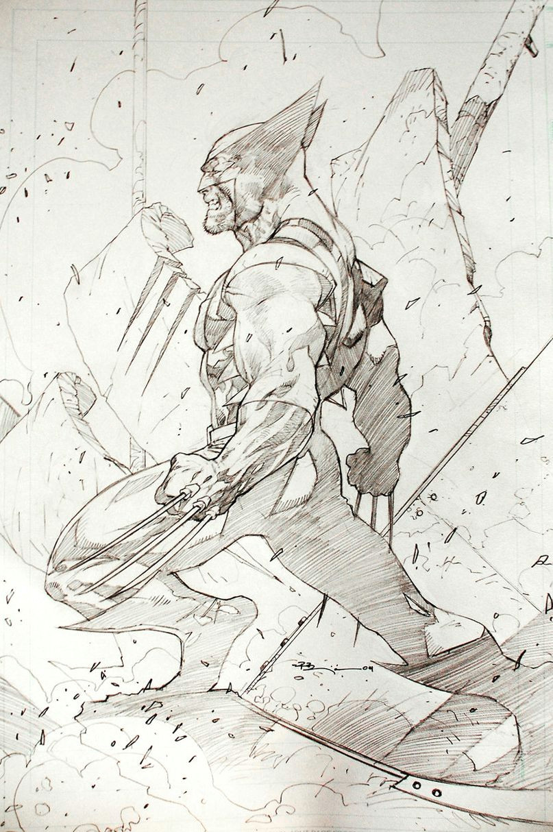 Drawing Cartoon Wolverine Wolverine Ryan Benjamin Marvel Pinterest Skizzen Und Drawing