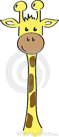 Drawing Cartoon Yellow Simple Giraffe Outline Giraffe Clipart Animal Silhouette Face