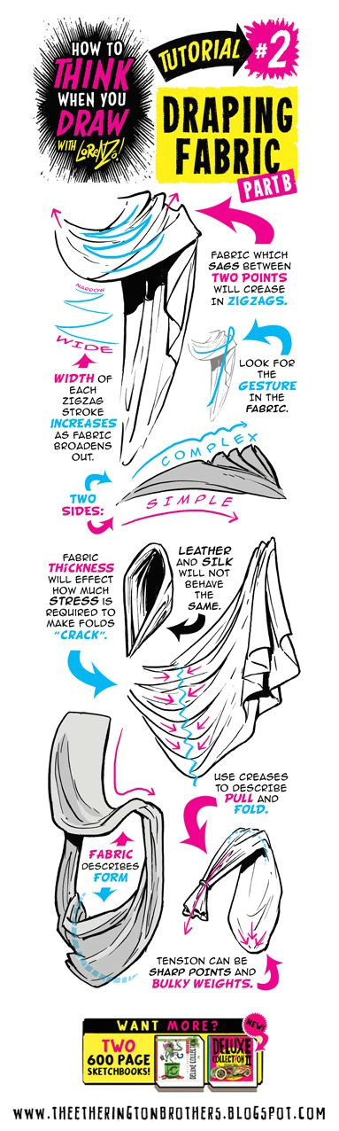 Drawing Cartoons 2 Effects the Etherington Brothers How to Think when You Draw Draping Fabric