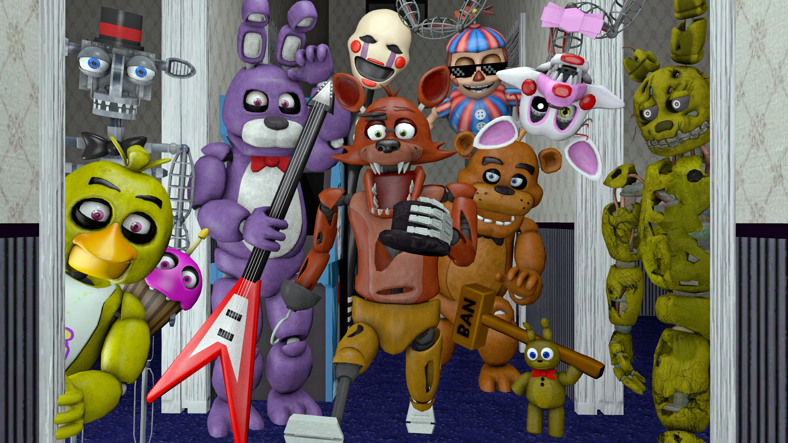 Drawing Cartoons 2 Fnaf Models Steam Workshop Fnaf Complete Pack