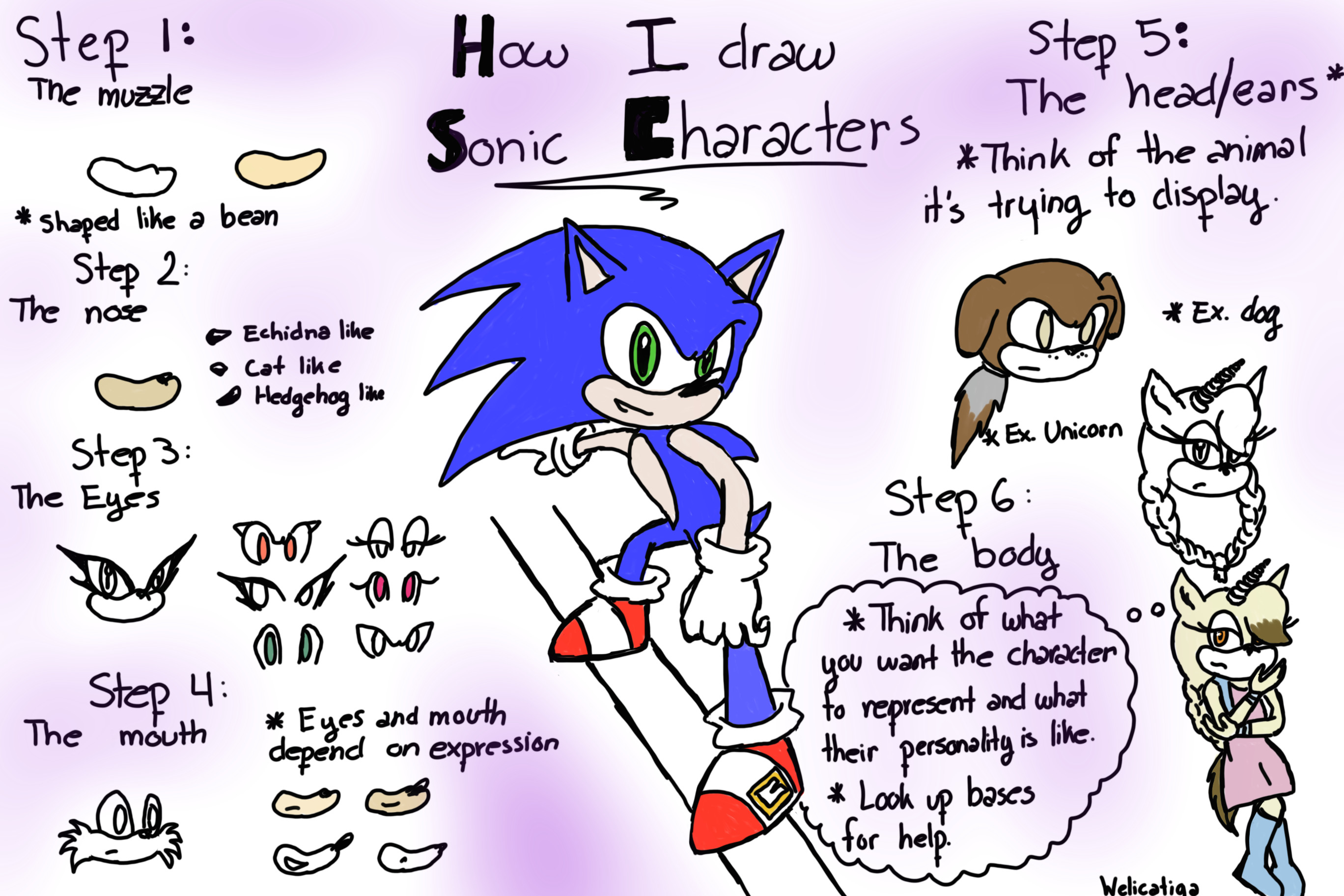 Drawing Cartoons 2 sonic How I Draw sonic Characters Tips by Welicatiga On Deviantart