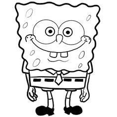 Drawing Cartoons 2 sonic Spongebob Character Drawings with Coor Characters Cartoons Draw