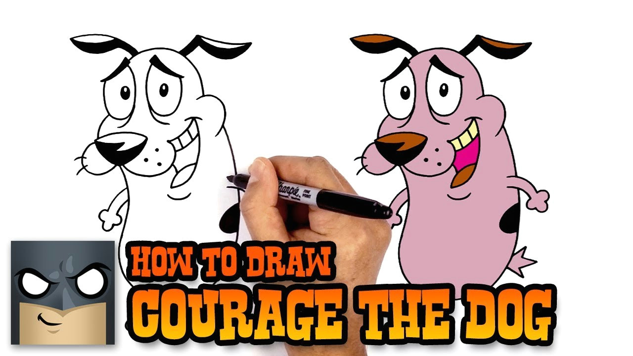 Drawing Cartoons 2 Undertale How to Draw Courage the Cowardly Dog Youtube
