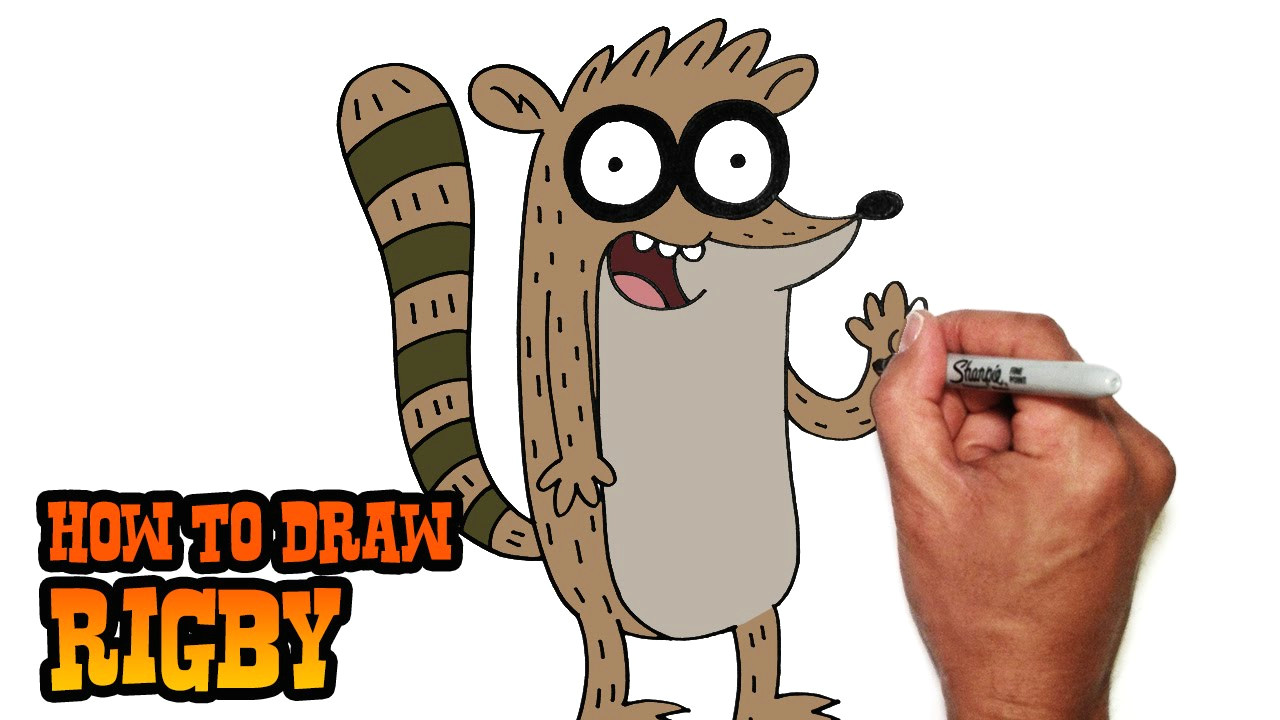 Drawing Cartoons 2 Youtube How to Draw Rigby the Regular Show Video Lesson Youtube