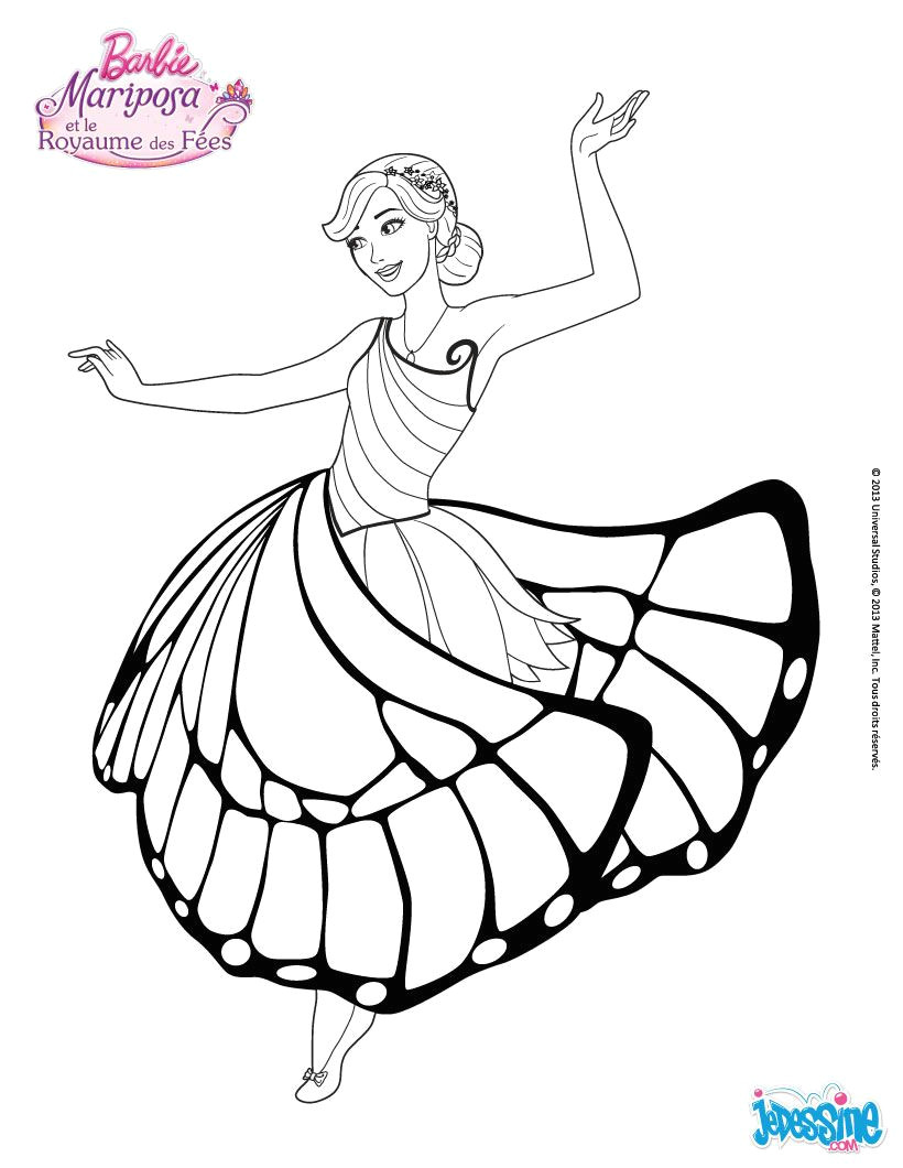 Drawing Cartoons Barbie Coloriage Barbie Mariposa Dans La Salle De Bal Coloring Barbie