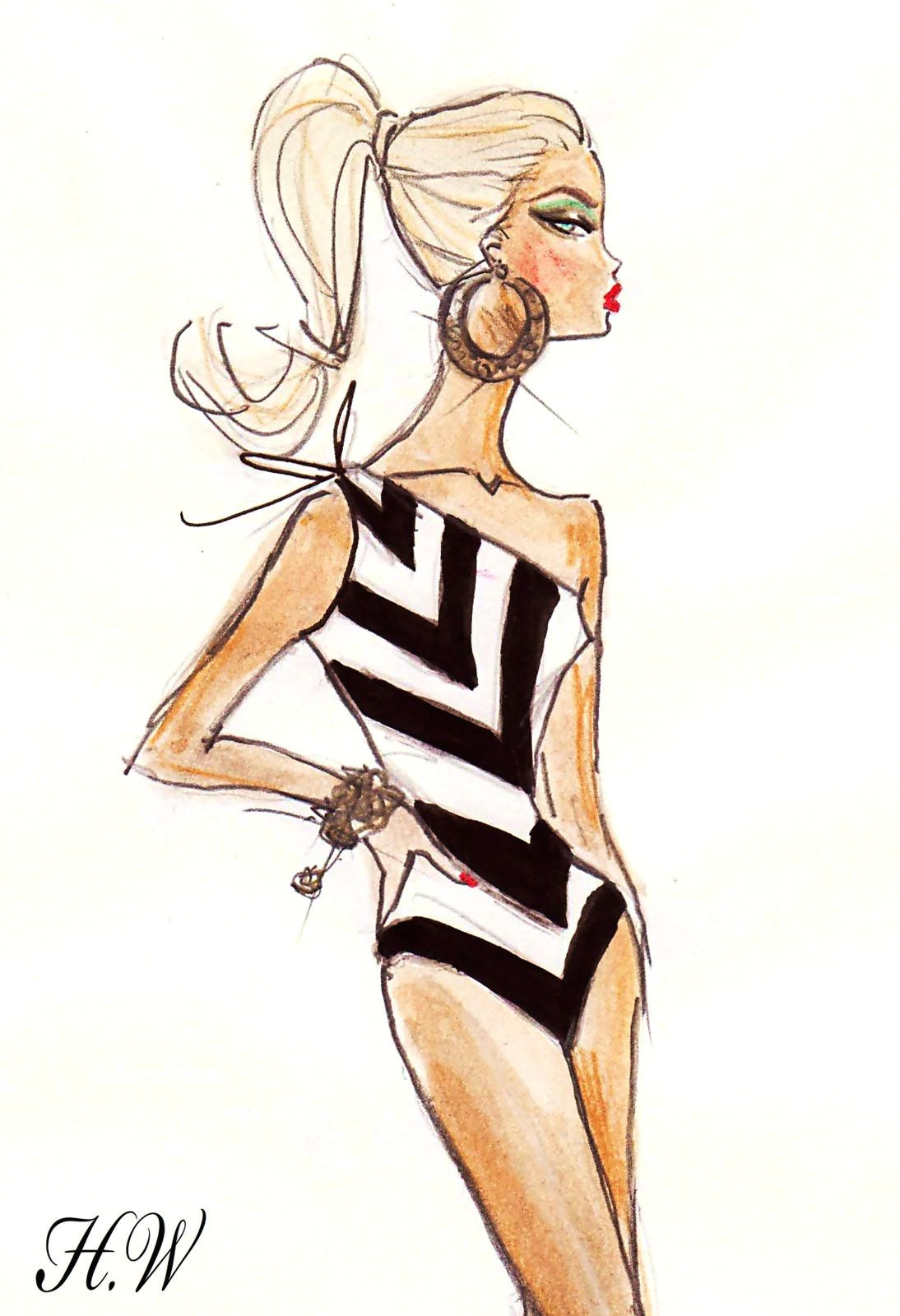Drawing Cartoons Barbie Hayden Williams Fashion Illustrations Hayden Williams for Barbie