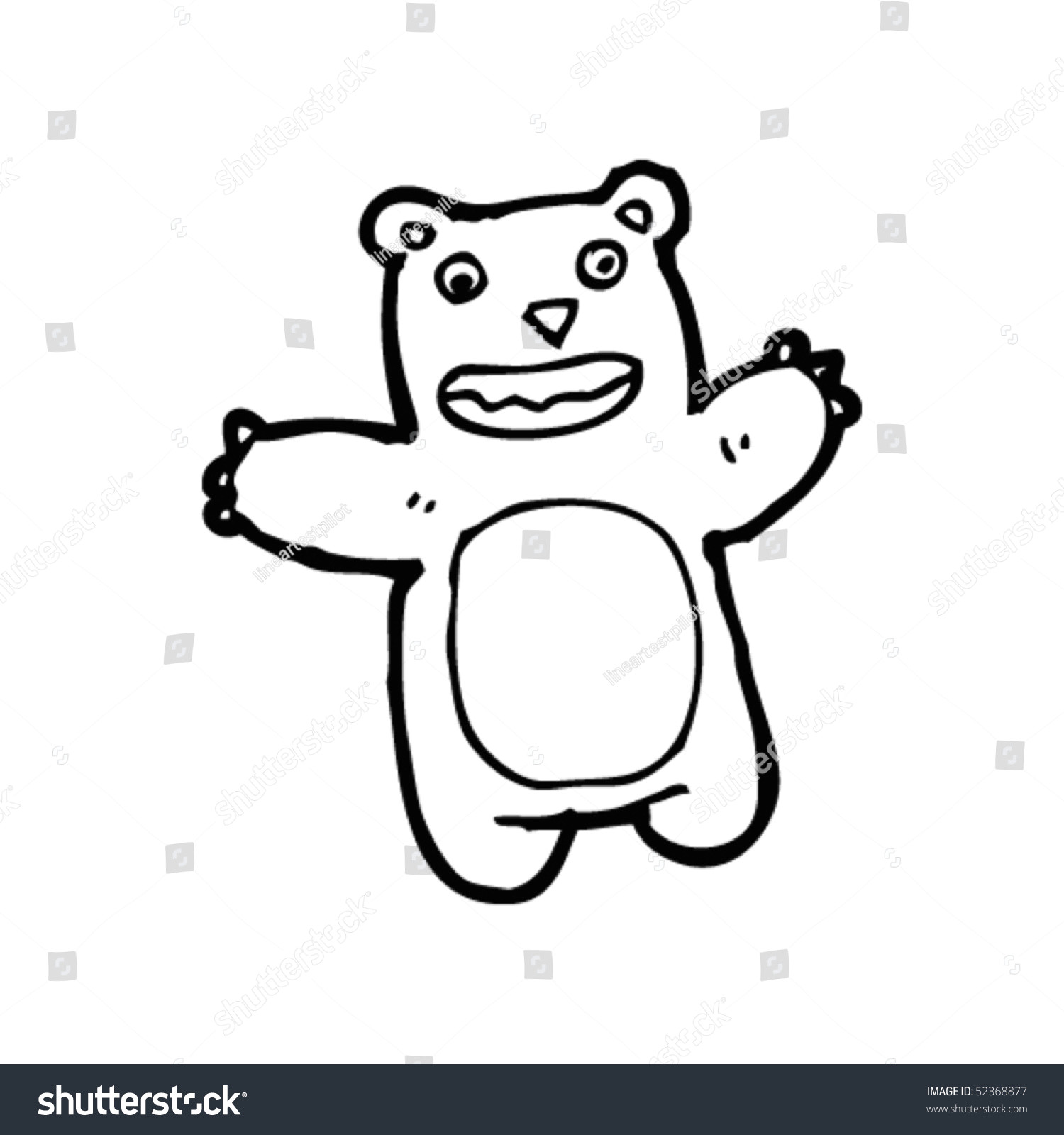 Drawing Cartoons Bear Quirky Bear Drawing Ez Canvas