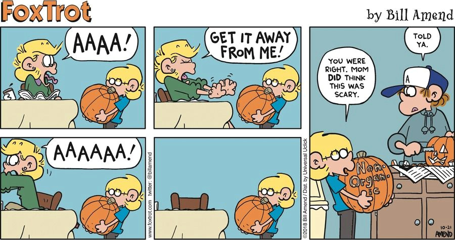 Drawing Cartoons Comic Strips Foxtrot by Bill Amend for October 21 2018 Food Funnies Food