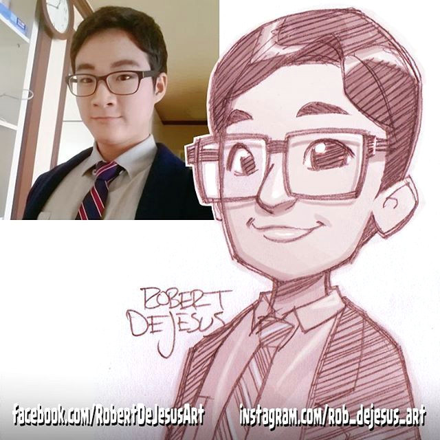 Drawing Cartoons Digitally I µea I µea Pencil Sketch Digitally Shaded Tie Glasses Jacket