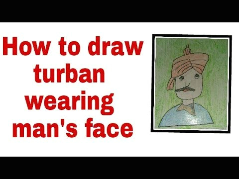 Drawing Cartoons Faces How to Draw Turban Wearing Man S Face Kaise Banaye Pagari Pahane