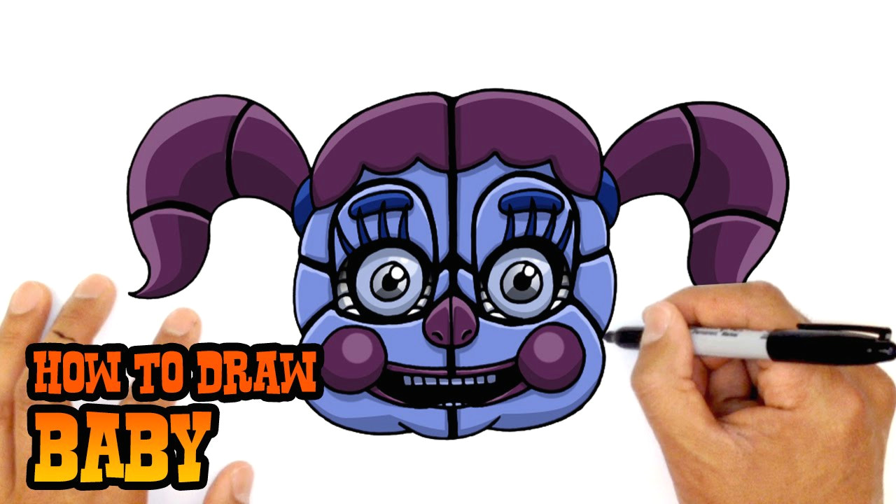 Drawing Cartoons Fnaf How to Draw Baby Fnaf Sister Location Youtube