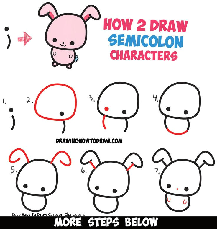 Drawing Cartoons From Letters Cute Easy to Draw Cartoon Characters 240 Best Drawing with Letters