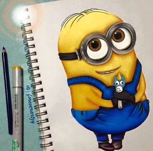 Drawing Cartoons Gifts Tag Your Friends A who Can Draw Minions Amazing Drawing Minions