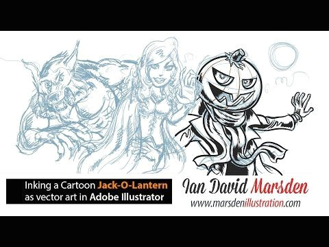 Drawing Cartoons In Illustrator How to Draw Halloween Jack O Lantern Pumpkin In Adobe Illustrator