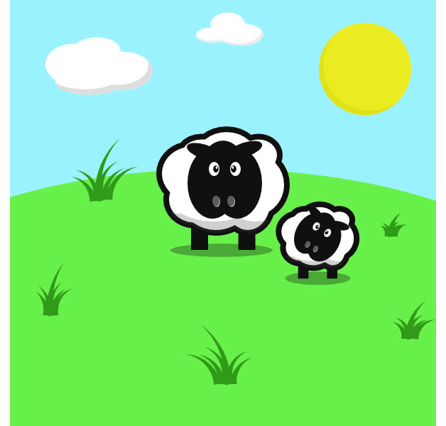 Drawing Cartoons In Inkscape Draw A Cute Chubby Cartoon Sheep In Inkscape Dmg Blog