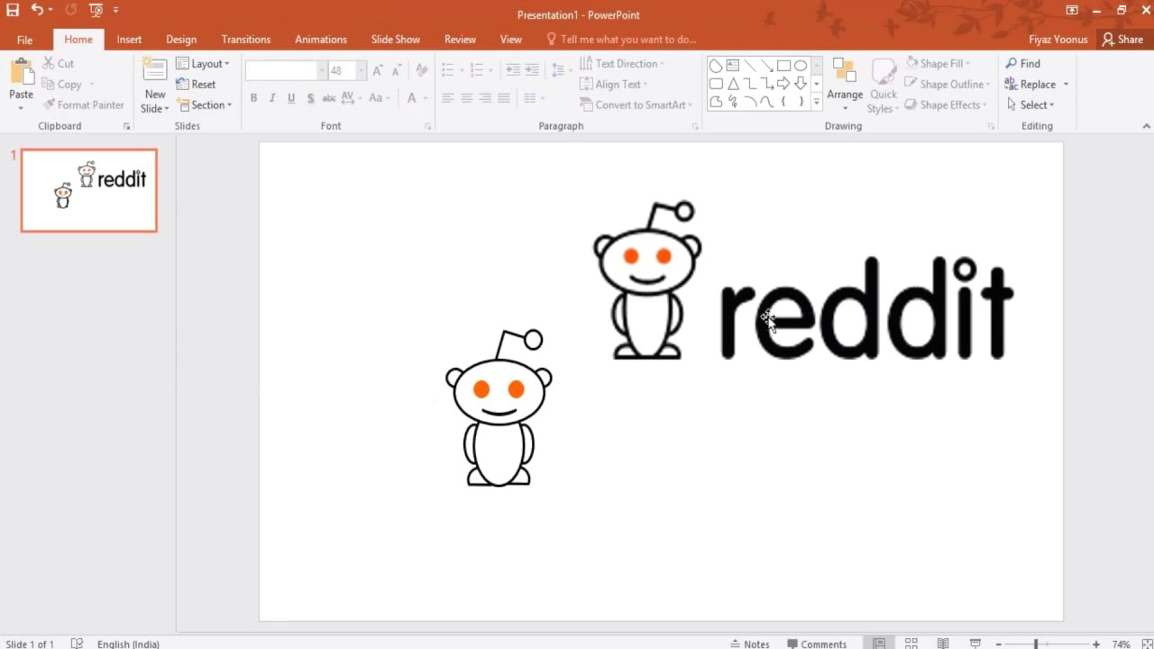 Drawing Cartoons In Powerpoint How to Make Reddit Logo In Powerpoint Youtube