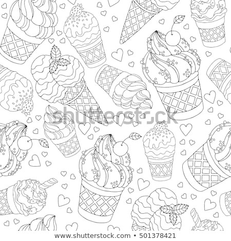 Drawing Cartoons On Illustrator Vector Hand Drawn Cartoon Ice Cream Stock Vektorgrafik Lizenzfrei