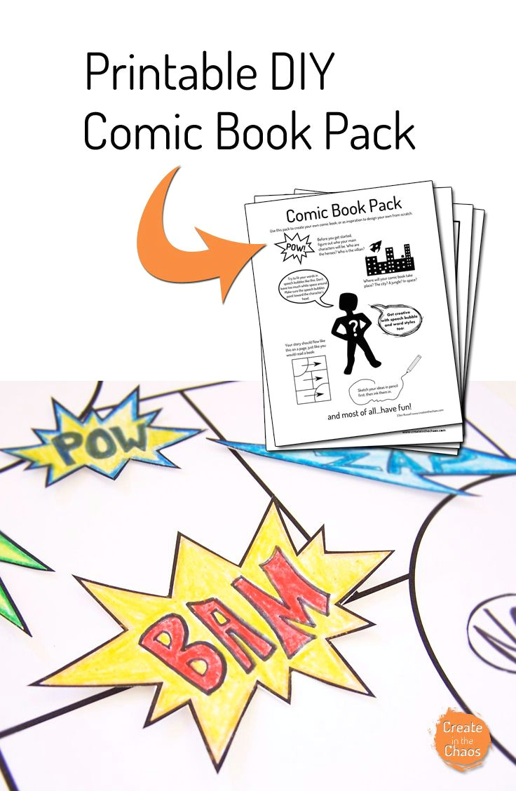 Drawing Cartoons Packs Printable Diy Comic Book Pack and Drawing Resources Crafting