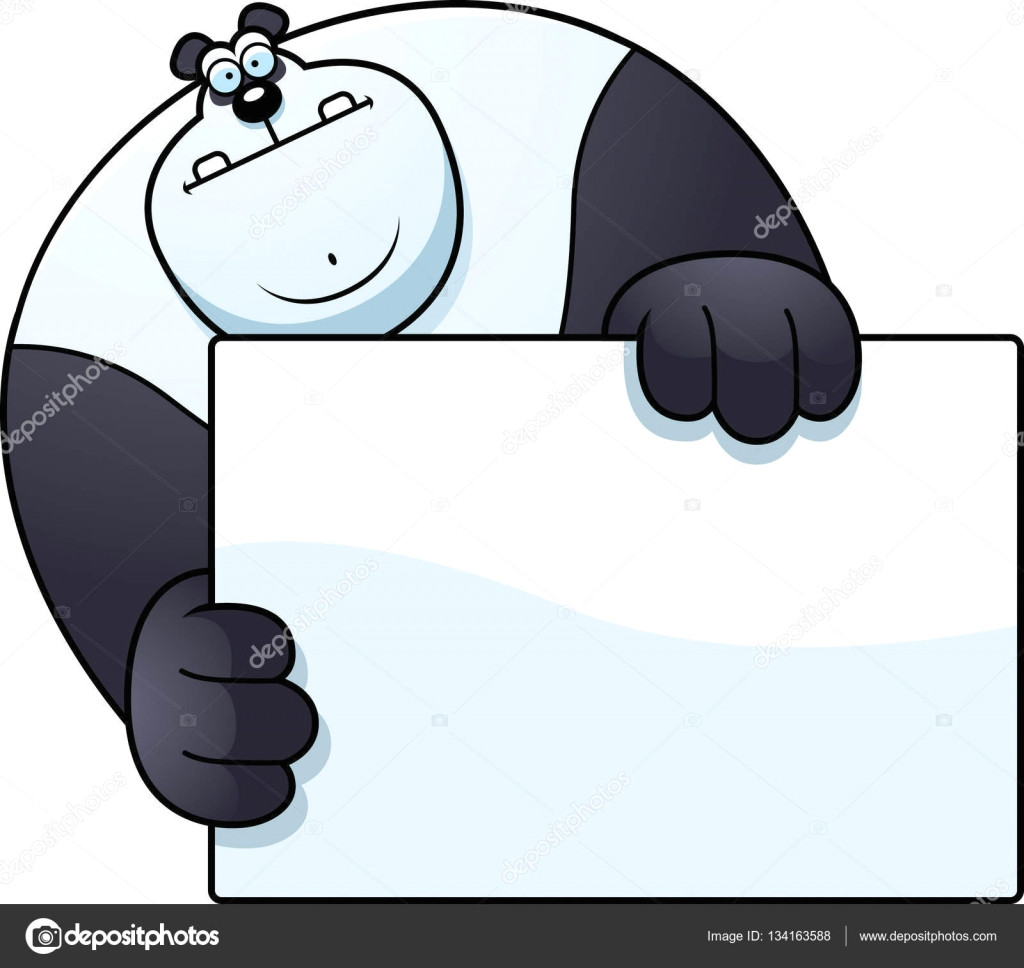 Drawing Cartoons Panda Cartoon Panda Verstecken Stockvektor A C Cthoman 134163588
