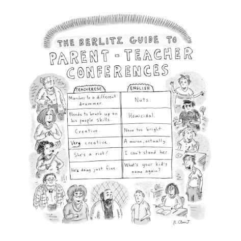 Drawing Cartoons Teacher Cartoons Parent Teacher Conferences Cartoons New Yorker