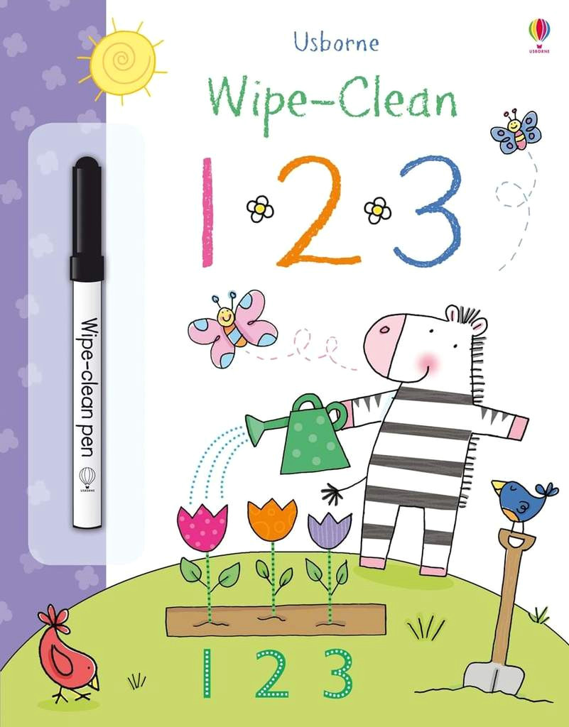 Drawing Cartoons Usborne Lady and Leap toy Shop Wipe Clean 1 2 3 Activity Book by Usborne