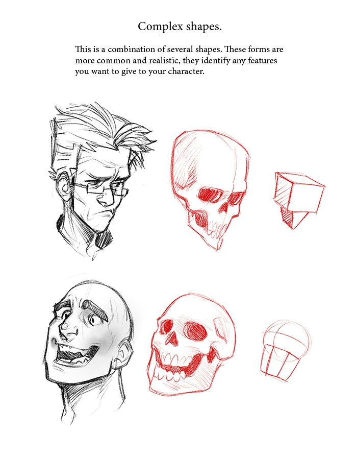 Drawing Cartoons with Shapes Face Tutorial Drawing Sketch the Face In 2018 Pinterest