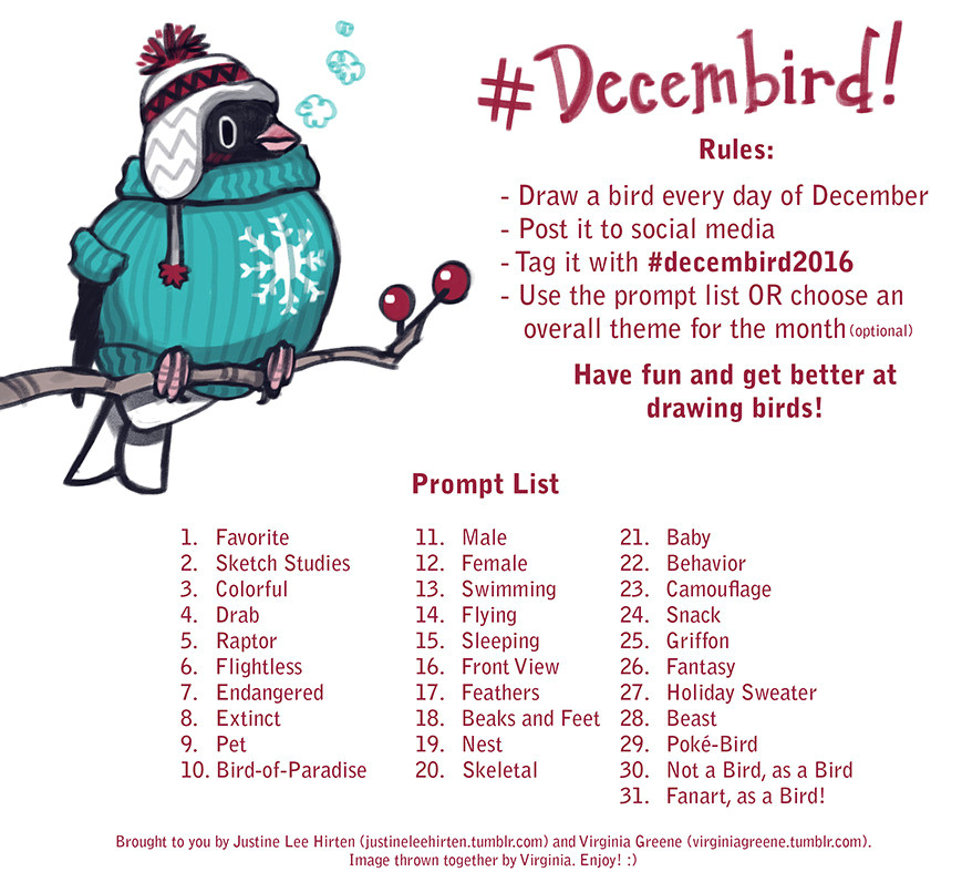 Drawing Challenge List Tumblr the Bird Beast