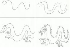 Drawing Chinese Dragons Step Step How to Draw Chinese Dragons with Easy Step by Step Drawing Lesson