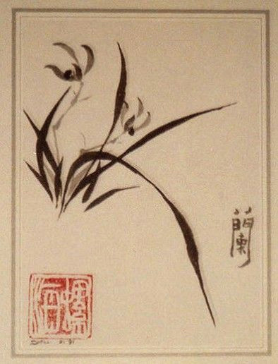 Drawing Chinese Flowers Chinese Brush Painting Art Paint This In the Basement Stairwell