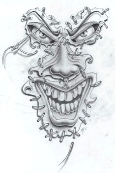 Drawing Clown Skull 124 Best Clown and Skull Tattoos Images Clowns Evil Clowns Demons