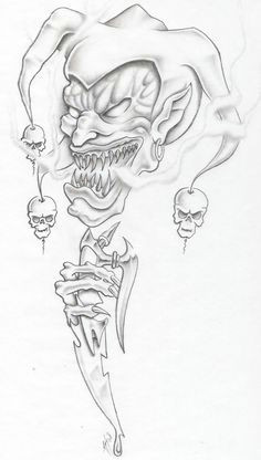 Drawing Clown Skull 124 Best Clown and Skull Tattoos Images Clowns Evil Clowns Demons